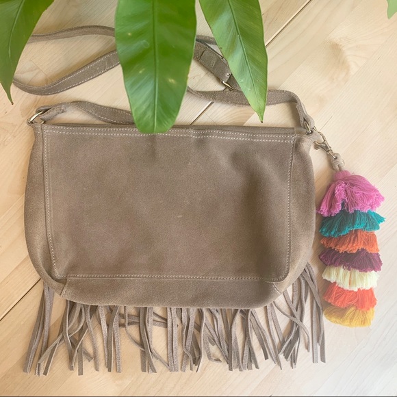 The Wolf Gang Suede Bohemian Tassel Fringe Bag - Picture 3 of 7